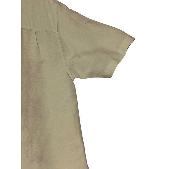 VTG Sobrino Men Bamboo Embroidered Button-Up Shirt Size L Lt Green - Picture 9 of 16